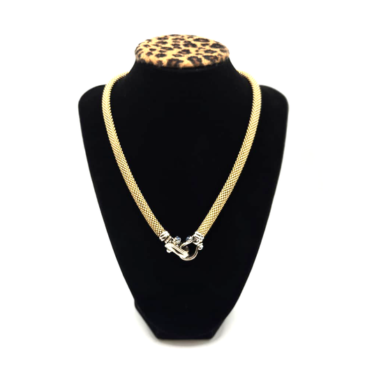 Two Tones Designer Choker in 14K Gold