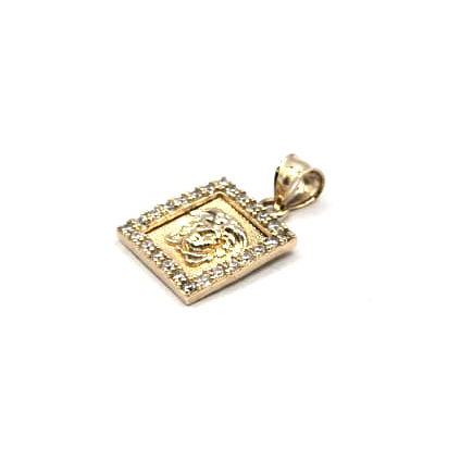 Medusa Pendant in 10K Gold and CZ