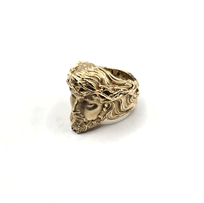 Jesus Men's Ring in 10K Gold