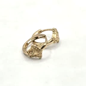 Medusa Women's Hoop Earrings in 14K Gold
