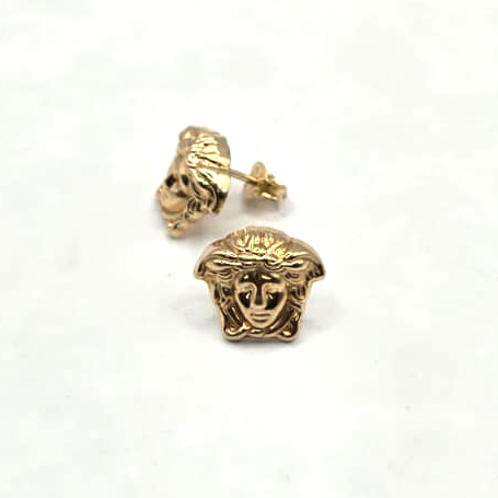 Medusa Stud Earrings in 10K Gold