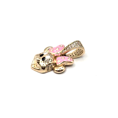 Minnie Pendant in 14K Gold and CZ