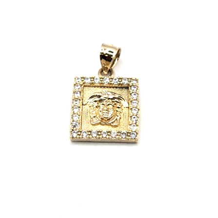 Medusa Pendant in 10K Gold and CZ
