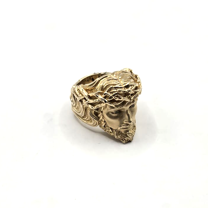 Jesus Men's Ring in 10K Gold