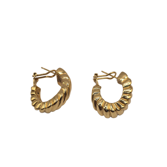 Designer Women's Hoop Earrings in 10K Gold