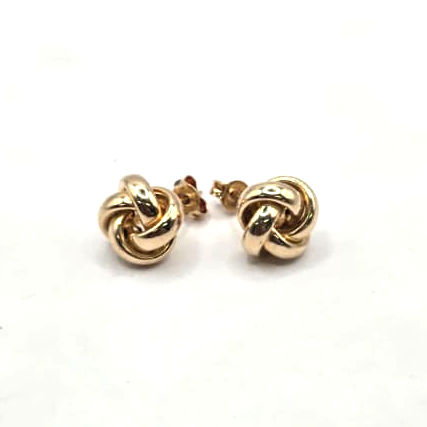 Knot Stud Earrings in 14K Gold - No. 1
