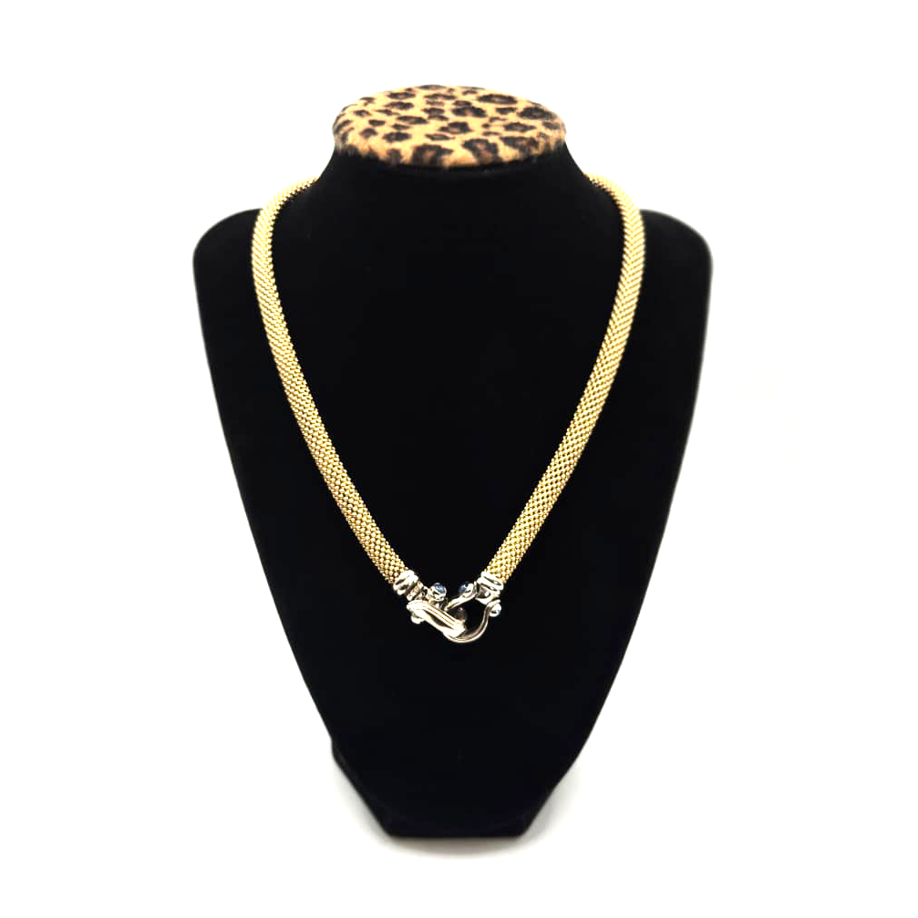 Two Tones Designer Choker in 14K Gold