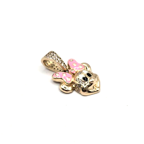 Minnie Pendant in 14K Gold and CZ