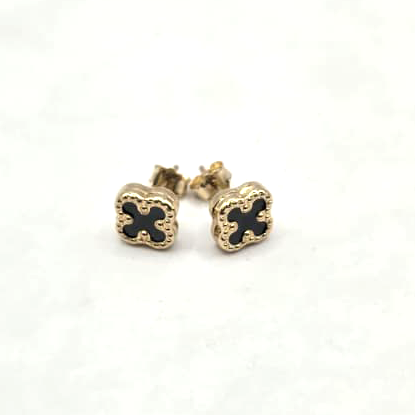 Clover Stud Earrings in 14K Gold