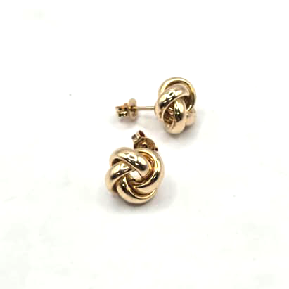 Knot Stud Earrings in 14K Gold - No. 1