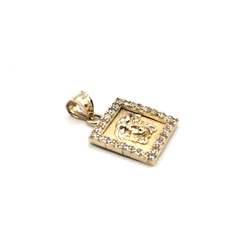 Medusa Pendant in 10K Gold and CZ