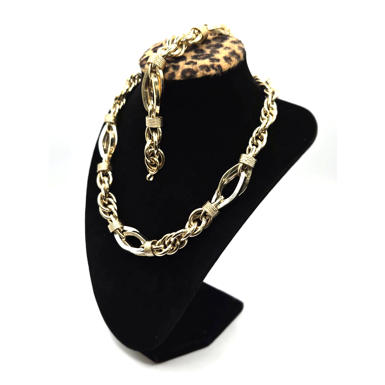 Twisted Choker and Bracelet Set in 14K Gold