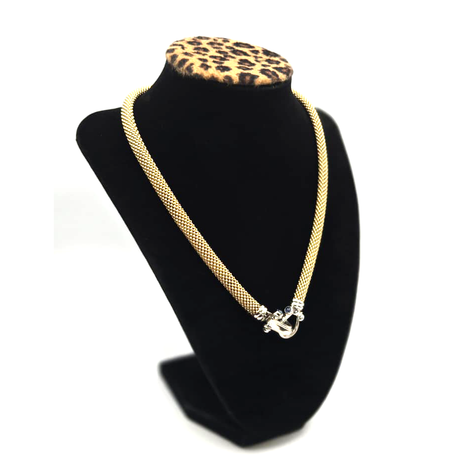 Two Tones Designer Choker in 14K Gold