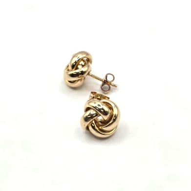 Knot Stud Earrings in 14K Gold - No. 1
