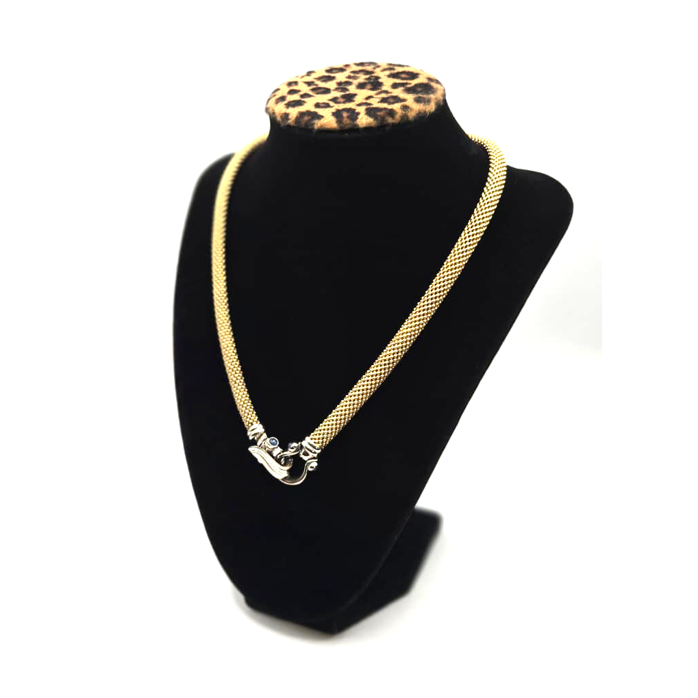 Two Tones Designer Choker in 14K Gold
