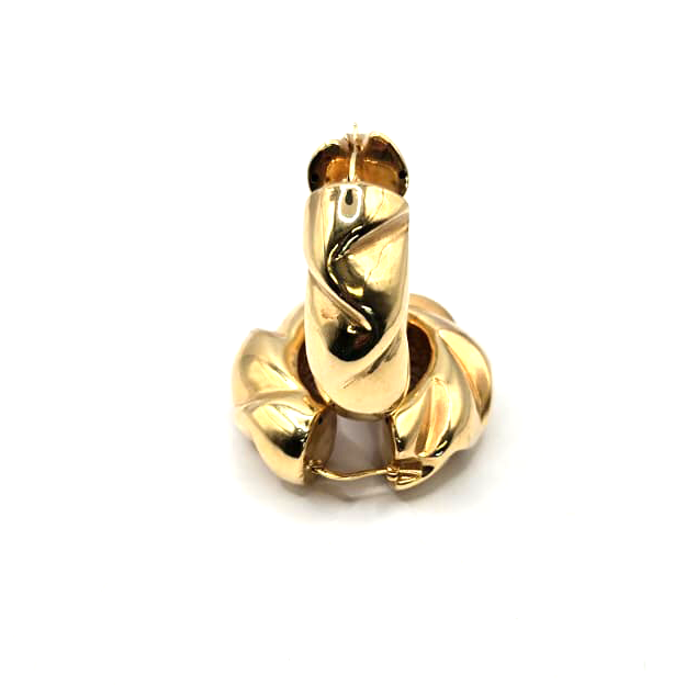 Designer Women's Hoop Earrings in 14K Gold - No.3