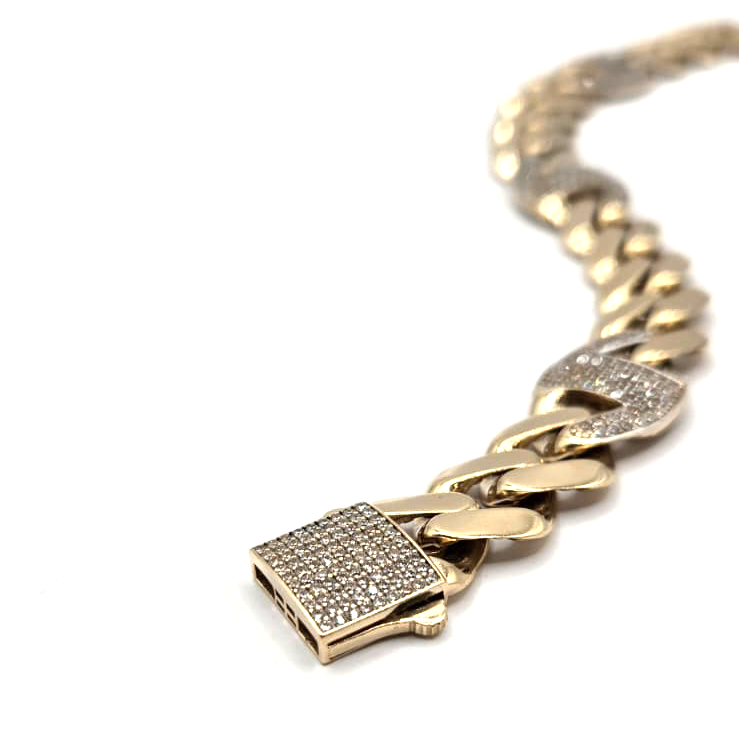 Cuban Link Bracelet in 14K Gold - Semi-Solid