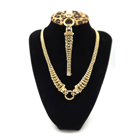 Princess Choker and Bracelet Set in 14K Gold